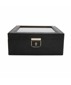 Czarne pudełko WOLF Palermo 213802 na 6 zegarków.