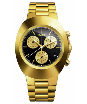 Złoty zegarek z chronografem Rado