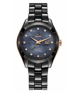 Rado HyperChrome Automatic Diamonds R32044902 czarny zegarek damski z ceramiki high-tech