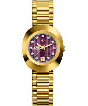 Pozłacany zegarek z diamentami RADO Original