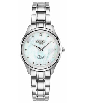 Srebrny zegarek z diamentem Roamer Venus Diamond