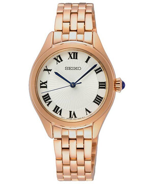 Seiko Classic Lady SUR332P1 zegarek damski różowe złoto PVD.