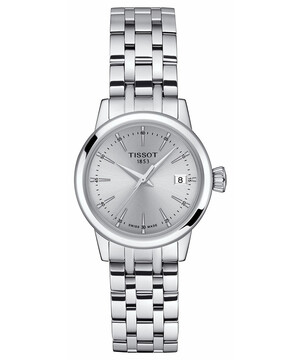 Srebrny zegarek klasyczny dla kobiet Tissot