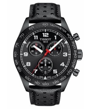 Sportowy zegarek męski Tissot PRS 516 Chronograph w czarnej kolorystyce