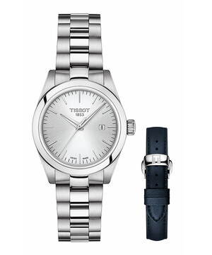 Tissot T-My Lady Quartz T132.010.11.031.00 zegarek damski z dodatkowym paskiem skórzanym.
