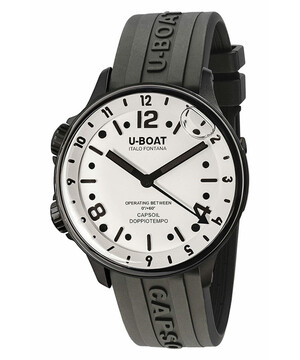 U-BOAT Capsoil Bianco Doppiotempo klasyczny zegarek z drugą strefą czasową