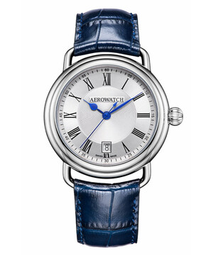 Elegancki zegarek na niebieskim pasku Aerowatch 1942