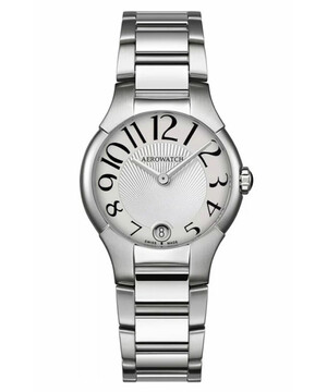 Szwajcarski zegarek Aerowatch New Lady Grande z białym cyferblatem