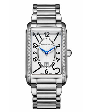 Aerowatch Intuition Lady zegarek z diamentami i bransoletą