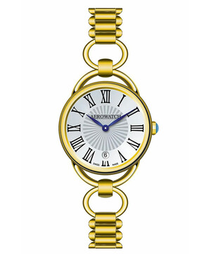 Elegancki zegarek pozłacany na bransoletce Aerowatch Sensual Classic