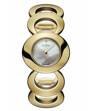 Pozłacany zegarek w stylu retro Davosa Vintage 60s
