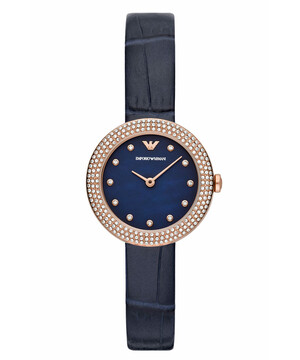 Modowy zegarek z cyrkoniami Emporio Armani Rosa AR11434