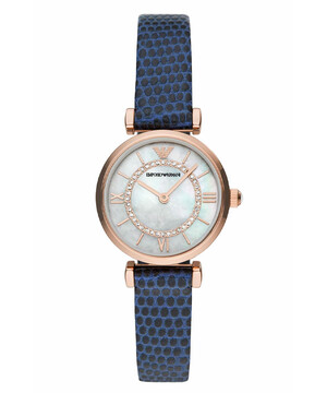 Modowy zegarek z cyrkoniami Emporio Armani Gianni T-Bar AR11468