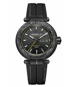 Czarny zegarek Herbelin Newport Carbon Titanium Automatic
