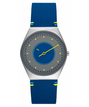 Męski zegarek na niebieskim pasku Skagen Grenen Solar