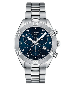Tissot T101.917.11.046.00 PR 100 Sport Chic Lady Chrono damski zegarek z diamentami.