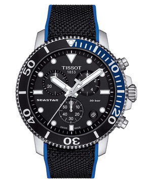 Męski zegarek na gumowym pasku Tissot Seastar 1000