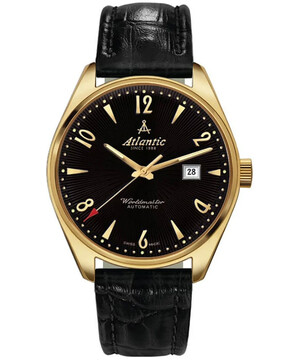 Pozłacany zegarek męski retro Atlantic Worldmaster
