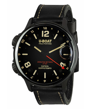 Męski zegarek z dużą czarną kopertą U-BOAT 55 MM