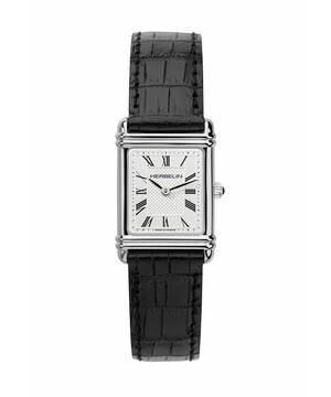 Prostokątny zegarek damski Herbelin Art Deco na pasku z rzymskimi indeksami