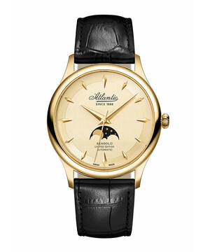 Złoty zegarek męski Atlantic
