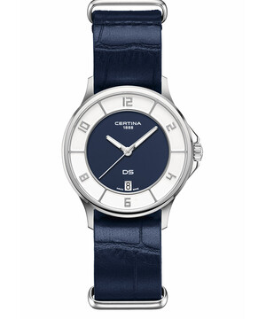 Zegarek damski Certina DS-6 Lady C039.251.17.047.00 z niebieskim paskiem