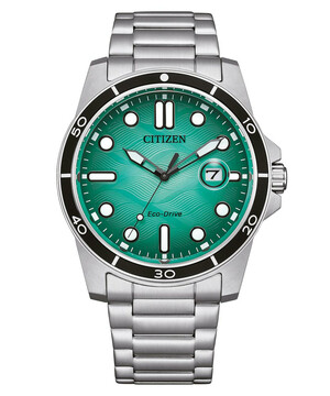 Zegarek męski nurkowy Citizen z zieloną tarczą