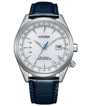 Sterowany falami radiowymi zegarek Citizen Radio Controlled CB0270-10A z białą tarczą