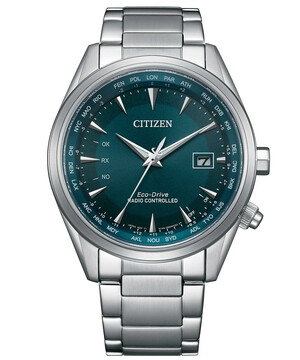 Zegarek męski Citizen Radio Controlled CB0270-87L z zielona tarczą