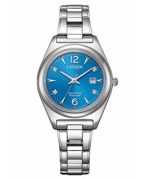 Zegarek damski Citizen Super Titanium EW2601-81L z niebieską tarczą