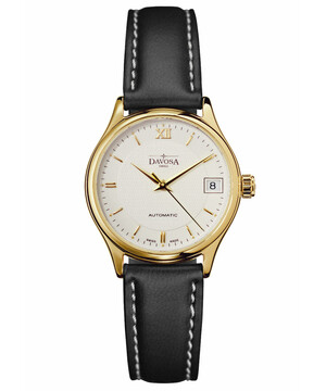 Złocony zegarek damski Davosa Classic Lady Automatic 166.189.12V