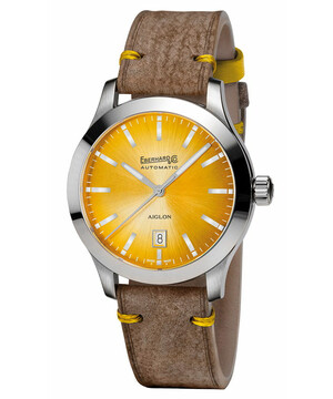 Męski zegarek na brązowym pasku Eberhard Aiglon Colors
