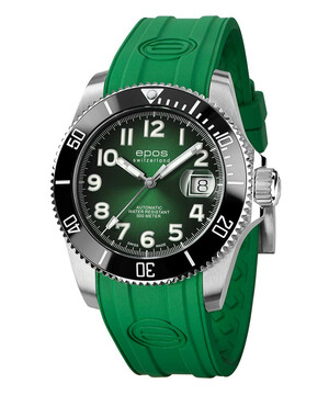 Tytanowy zegarek nurkowy Epos Sportive Diver Titanium 3504.131.80.33.53 z paskiem gumowym