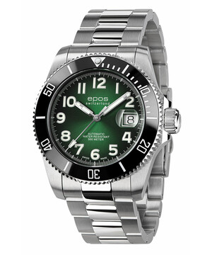 Tytanowy zegarek nurkowy Epos Sportive Diver Titanium 3504.131.80.33.90 z zielona tarczą
