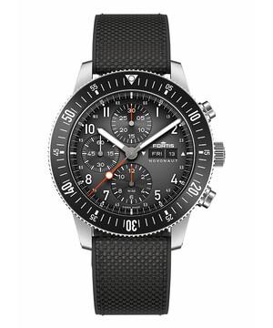 Narzędziowy zegarek męski na czarnym pasku Fortis N-42 Novonaut