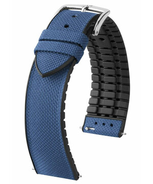 Wodoodporny pasek do zegarka Hirsch Arne kolor niebieski 18 mm