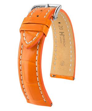 Pasek do zegarka Hirsch Capitano kolor pomarańczowy 20 mm