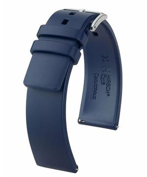 Kauczukowy pasek do zegarka Hirsch Pure kolor niebieski