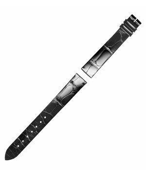 Czarny pasek aligator do zegarka Longines 13 mm wersja XL