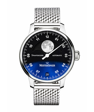 Męski zegarek manufakturowy MeisterSinger na bransolecie mesh