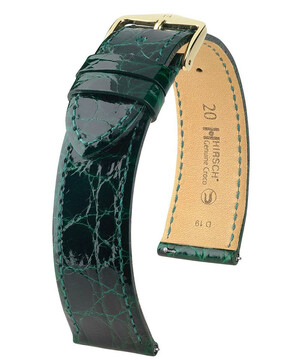 Pasek do zegarka Hirsch Genuine Croco zielony 13 mm