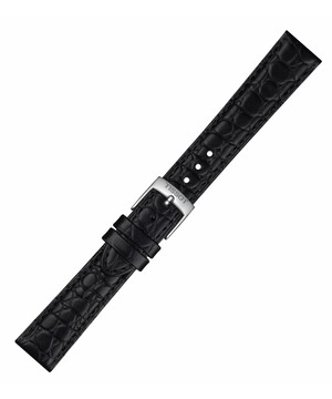 Czarny pasek do zegarka Tissot, szerokość 16 mm.