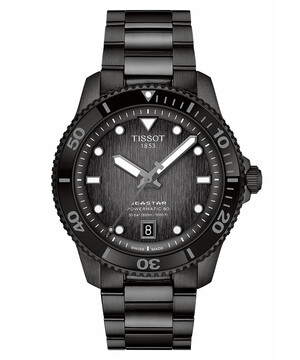 Nurkowy zegarek Tissot Seastar 1000 na czarnej bransolecie