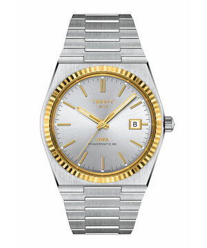 Męski zegarek Tissot z bezelem z prawdziwego 18k złota