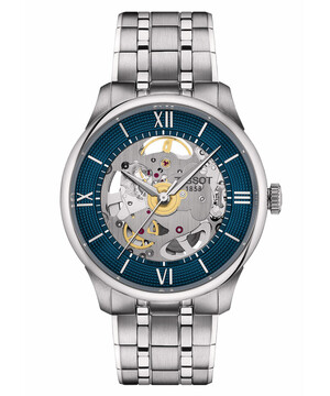 Szkieletowy zegarek Tissot na bransolecie