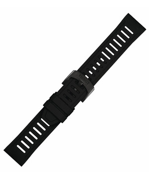 Czarny silikonowy, gumowy pasek do zegarka Tissot T603048907