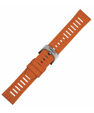 Pomarańczowy silikonowy, gumowy pasek do zegarka Tissot T603049212