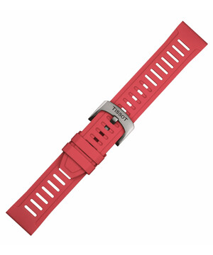 Czerwony silikonowy, gumowy pasek do zegarka Tissot T852.049.243