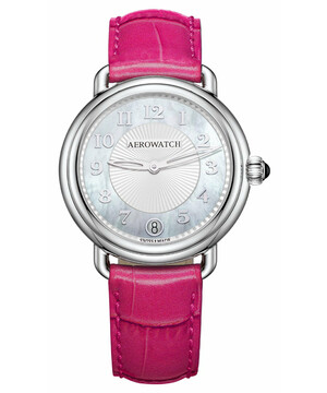 Damski zegarek Aerowatch 1942 Lady na różowym pasku