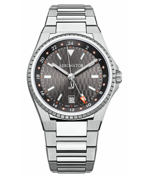 Męski zegarek na bransolecie Aerowatch Milan GMT
